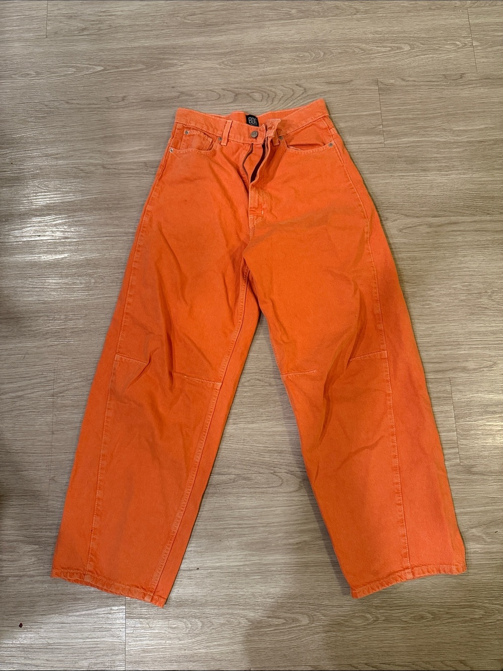 BDG Bright Orange Cocoon Baggy Jeans